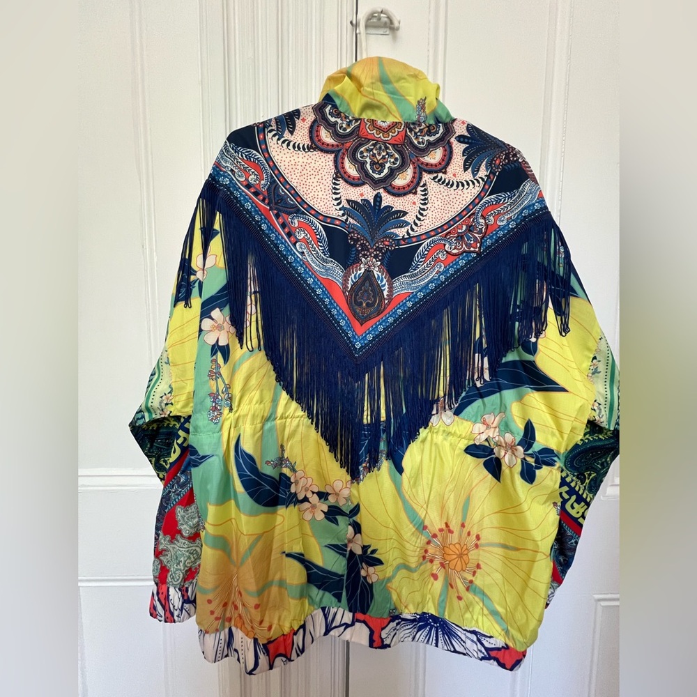Farm Rio tassel and fringe windbreaker Size L - Picture 4 of 4